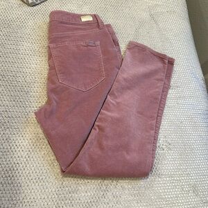 Slim-fit pink cords